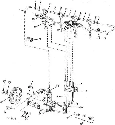 john deere d110 fuel pump diagram