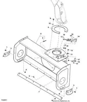 john deere 44 snowblower parts diagram