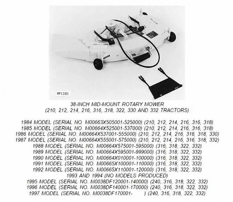 john deere 216 mower deck belt diagram