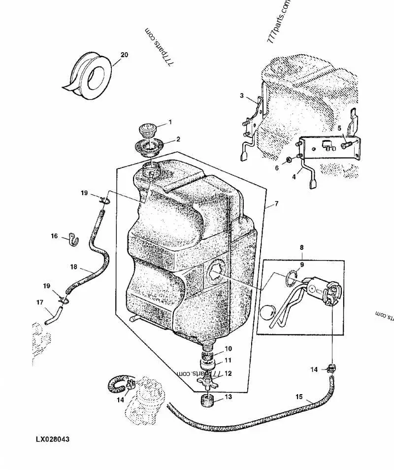 2955 john deere fuel pump diagram