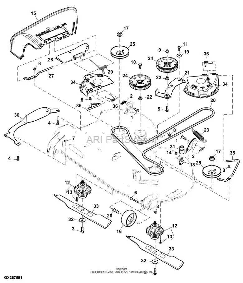 engine parts diagram john deere riding mower