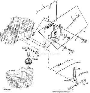parts diagram on john deere 214 k engine govenor