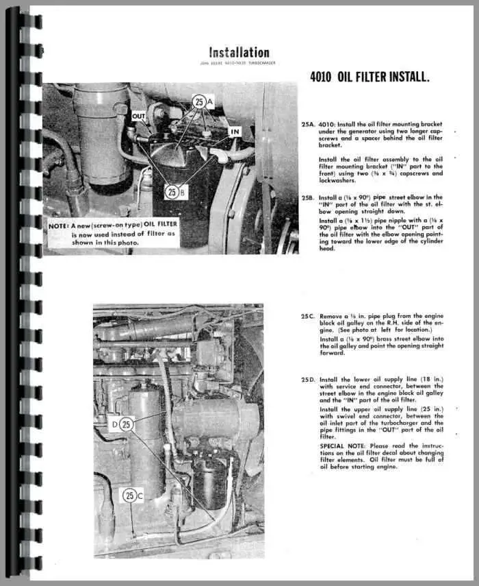 exploded diagram of injectors on a john deere 4010 tractor