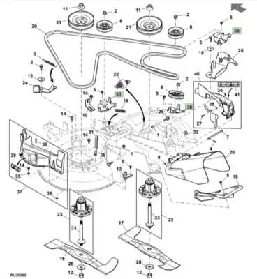 john deere x350 deck diagram