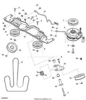 john deere zero turn drive belt diagram