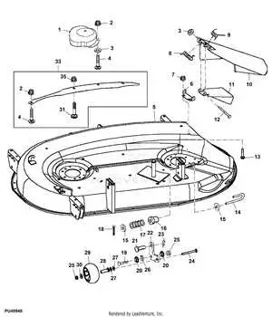 42 inch john deere mower deck diagram