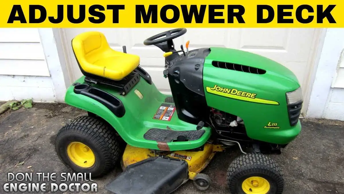 john deer 100 series deck height lever diagram