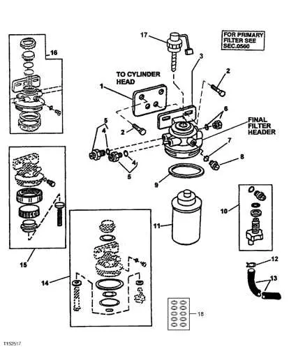 john deere 2305 fuel system parts diagram
