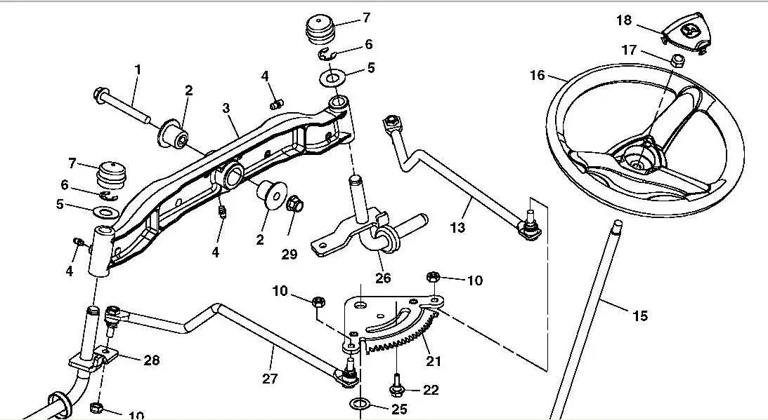 mower deck diagram john deere a145