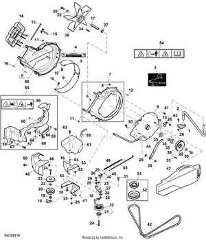 john deere x590 54 inch deck belt diagram