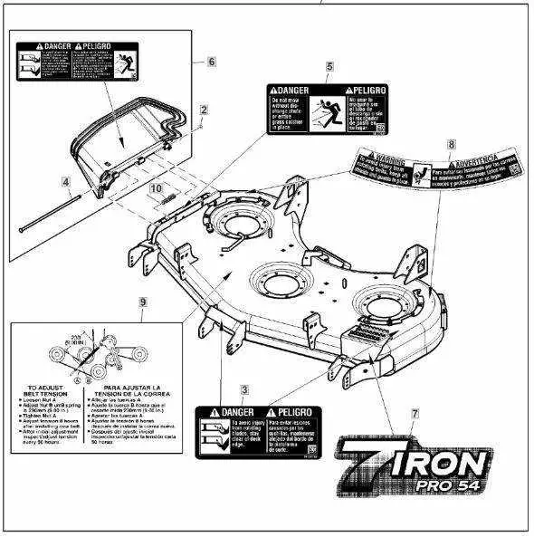 john deere 185 blade bely diagram