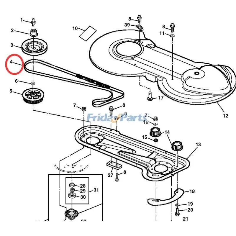 john deere la165 belt diagram