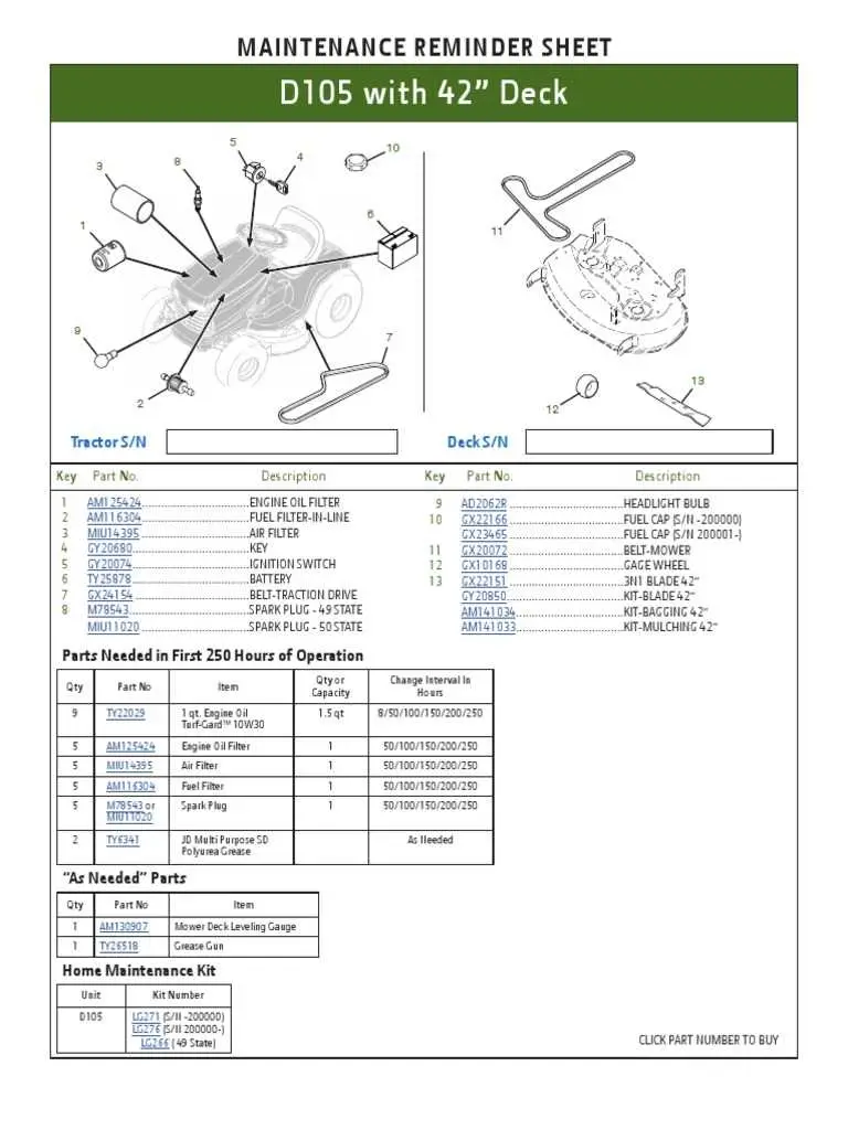 d105 john deere belt diagram
