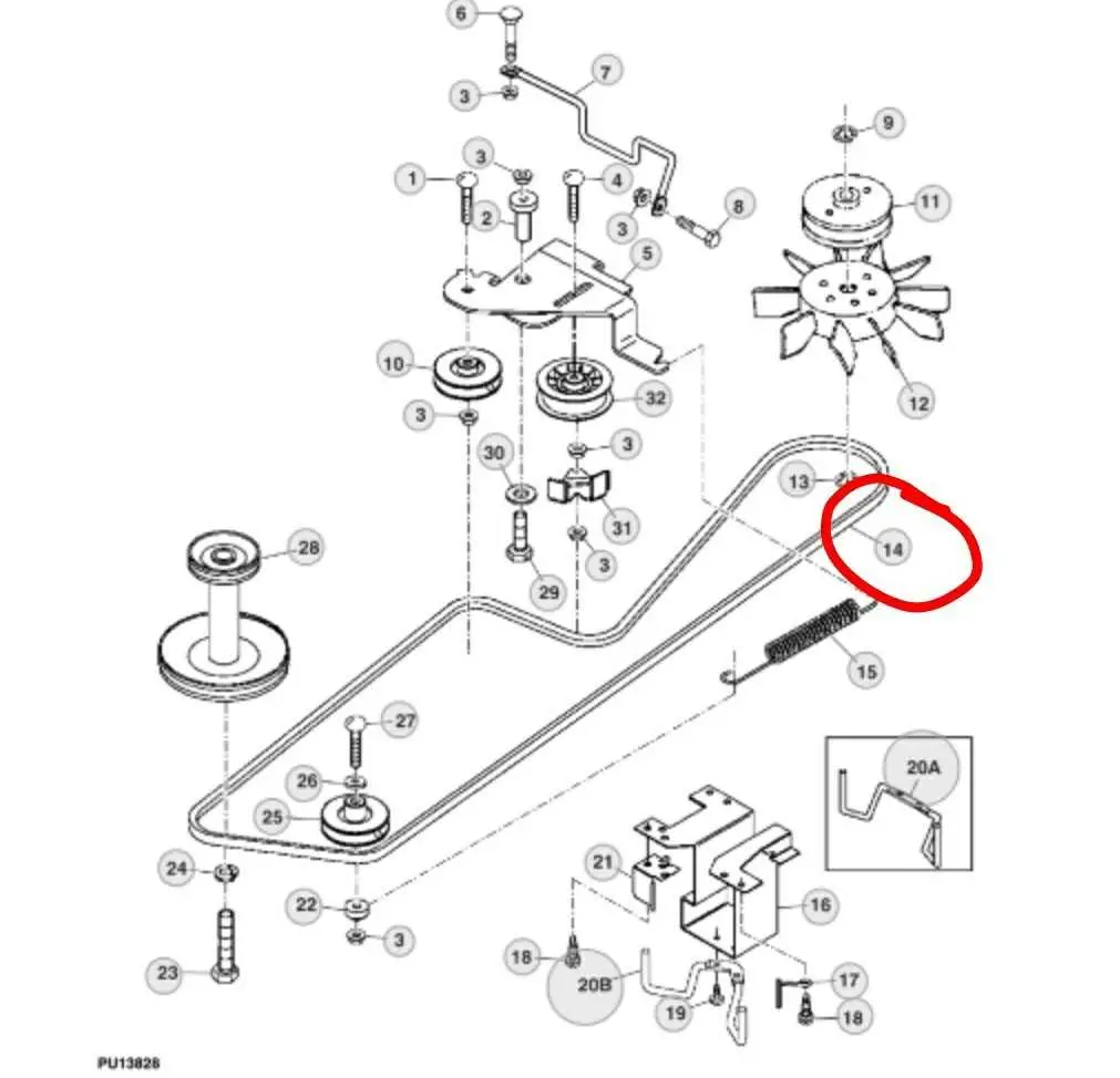 john deere lt 160 belt diagram