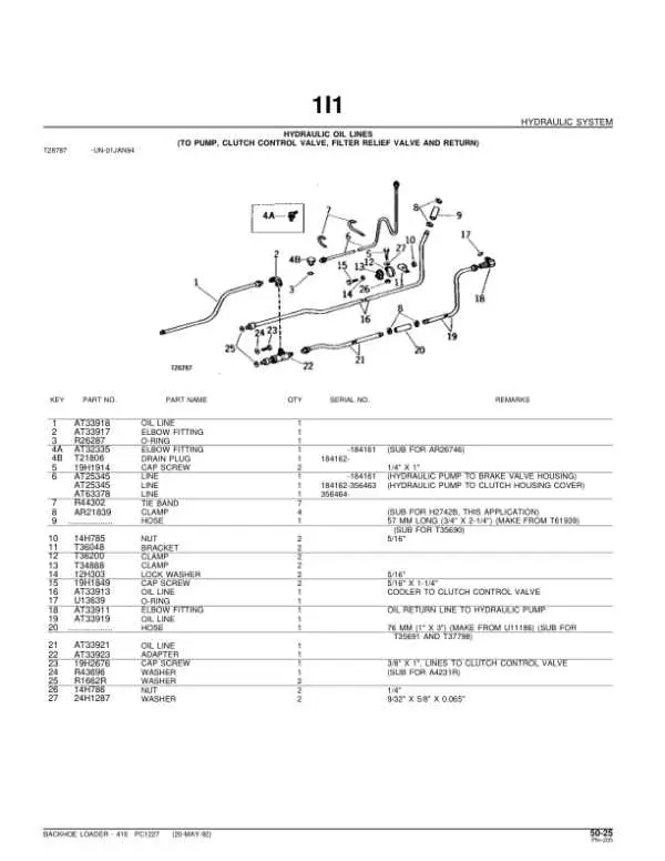 john deere 410 hydraulic diagram loader