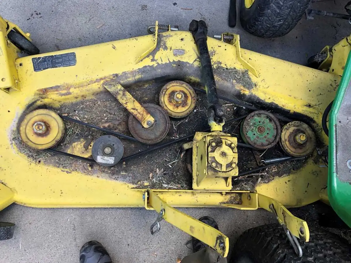 john deere 445 60 deck belt diagram