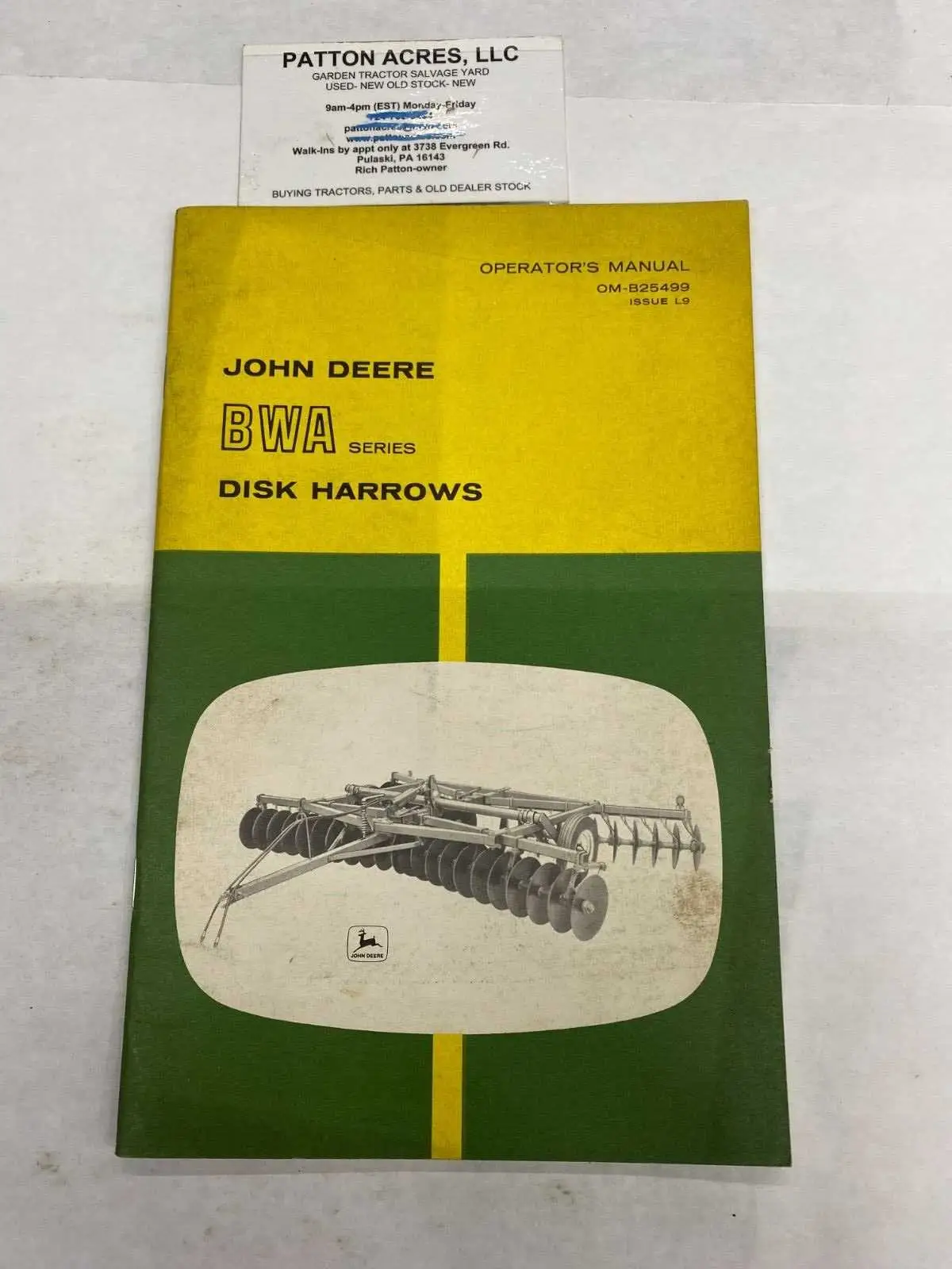 john deere bwa disk parts diagram