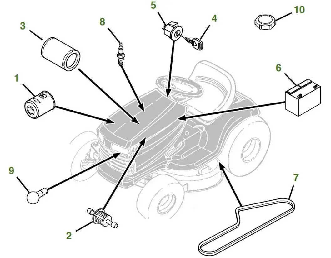 john deere 48 in deck diagram