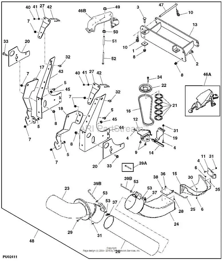 john deere x500 engine parts diagram