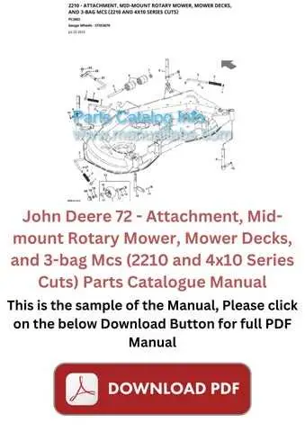 parts diagram for john deere 62c mower deck