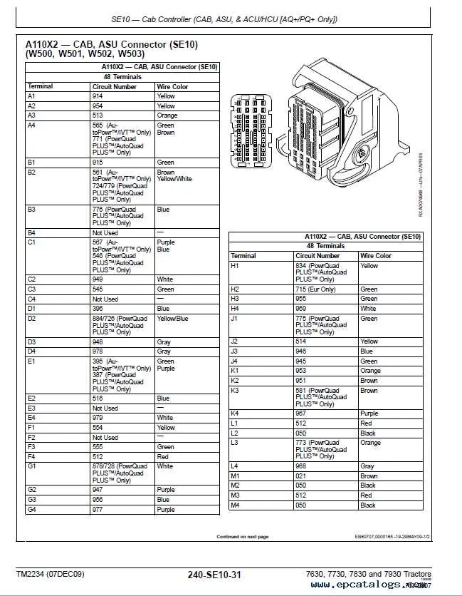 john deere 7800 fuse box diagram
