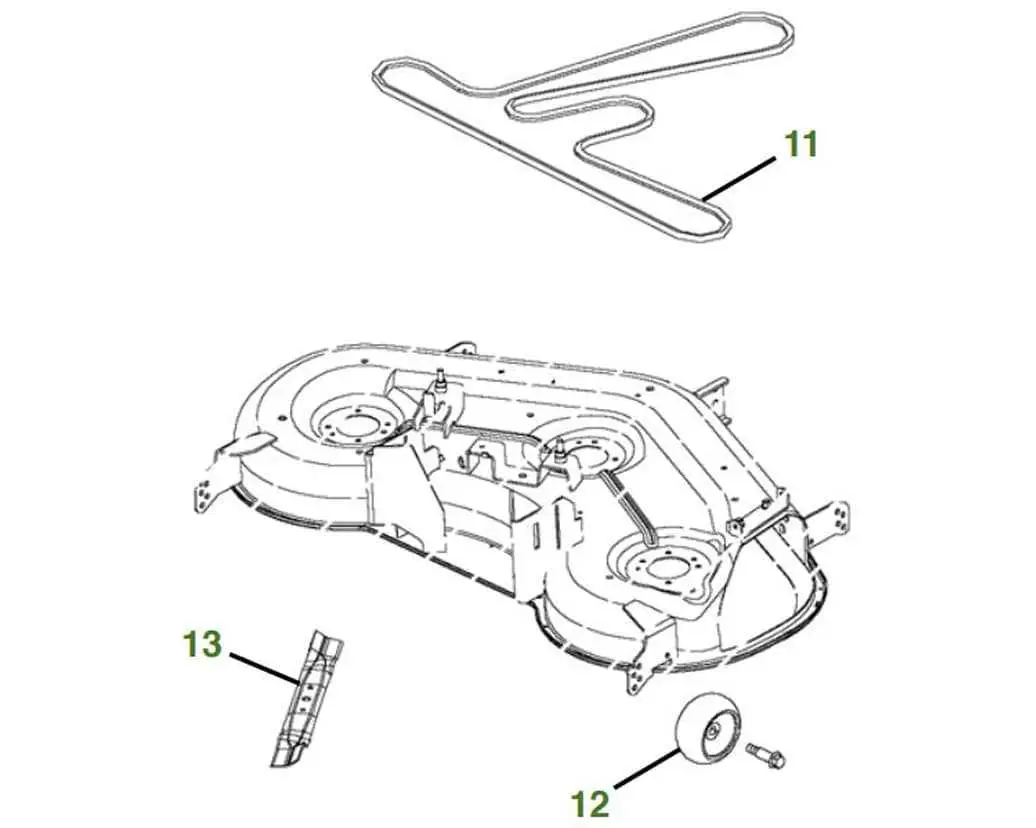 john deere riding mower belt diagram