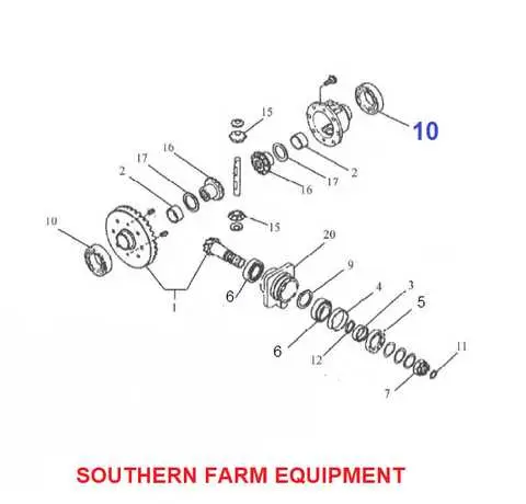 john deere 4300 front axle diagram