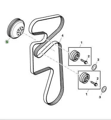 john deere 4720 serpentine belt diagram