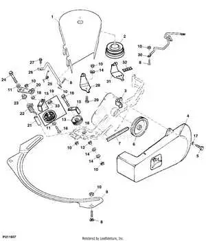 john deere lt180 deck parts diagram