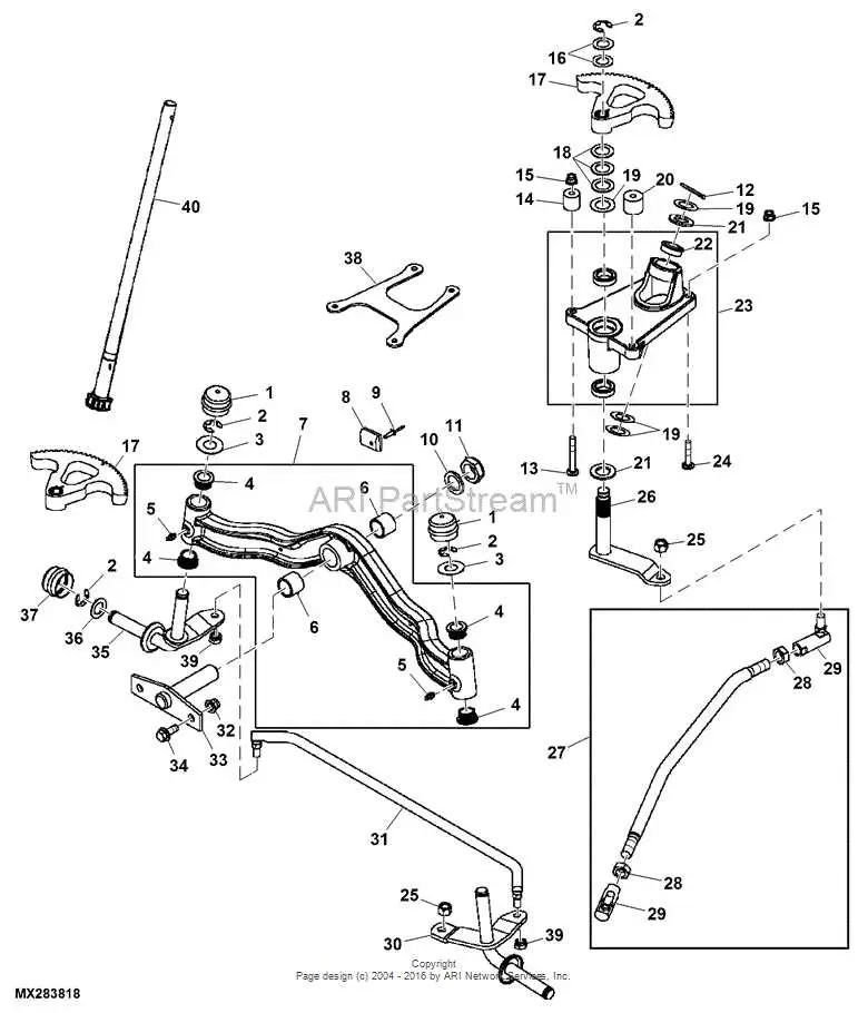 john deere gt235 parts diagram