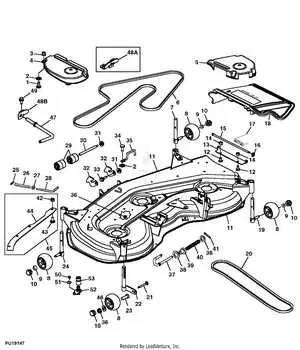 john deere lx288 54 deck belt diagram