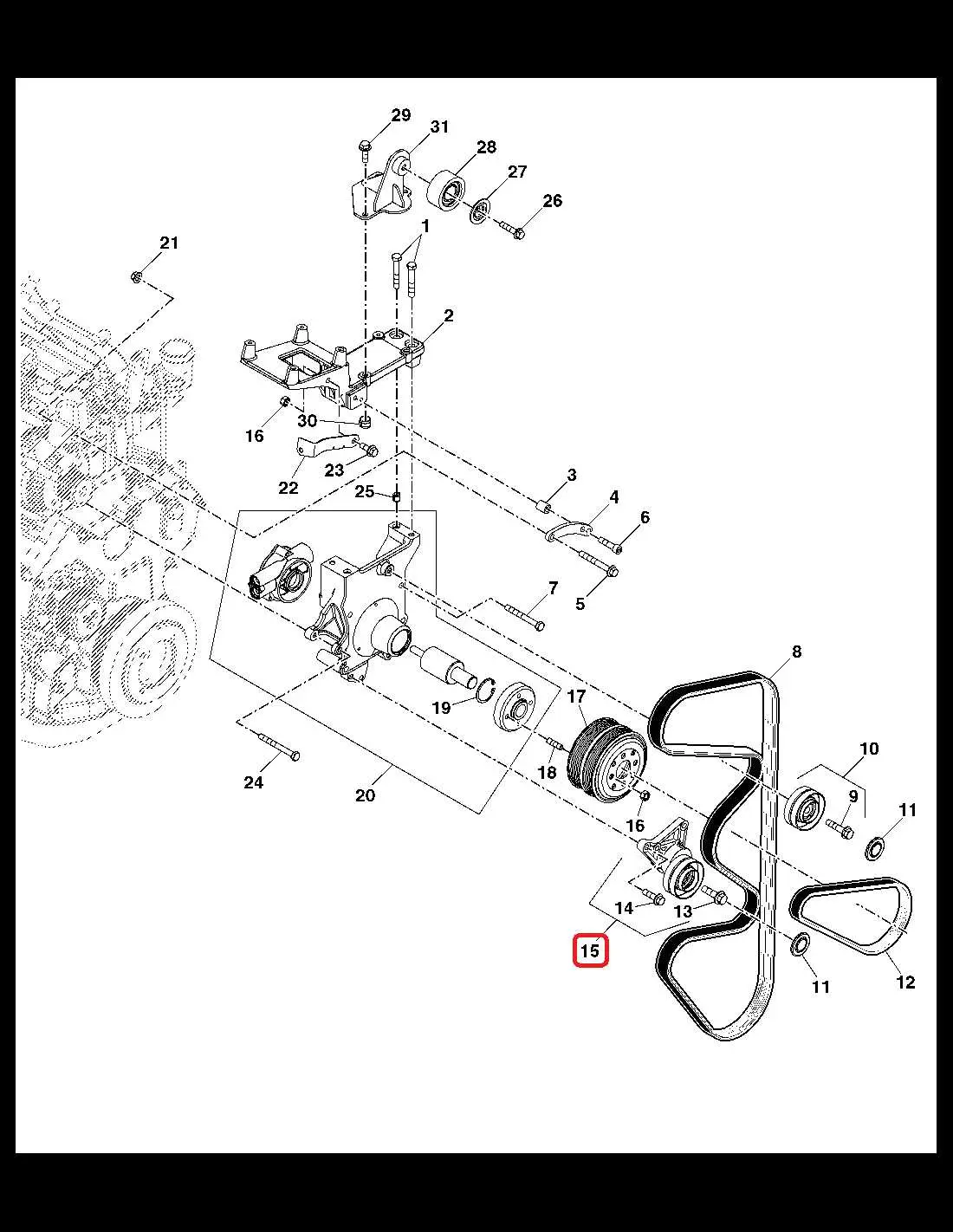 john deere 7420 belt diagram