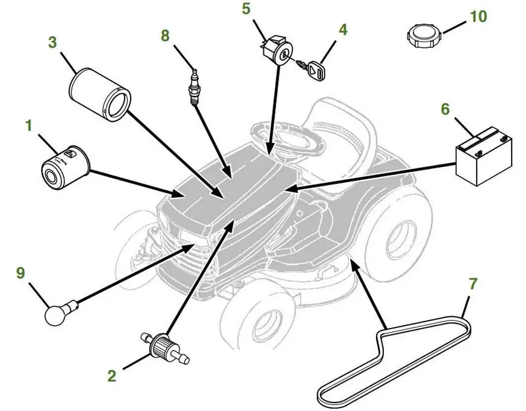 john deere l120 mower deck diagram