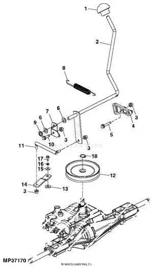 john deere 102 mower deck diagram