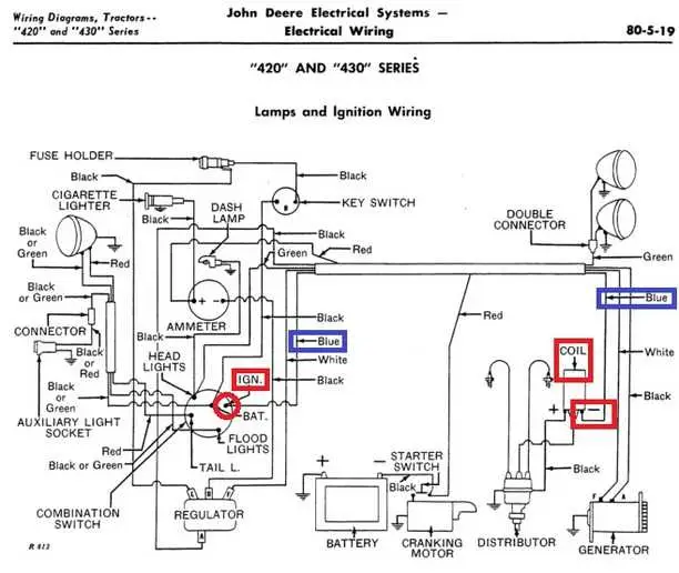 john deer 420 wireing diagram