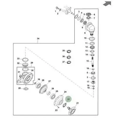 john deere 1025r front axle parts diagram