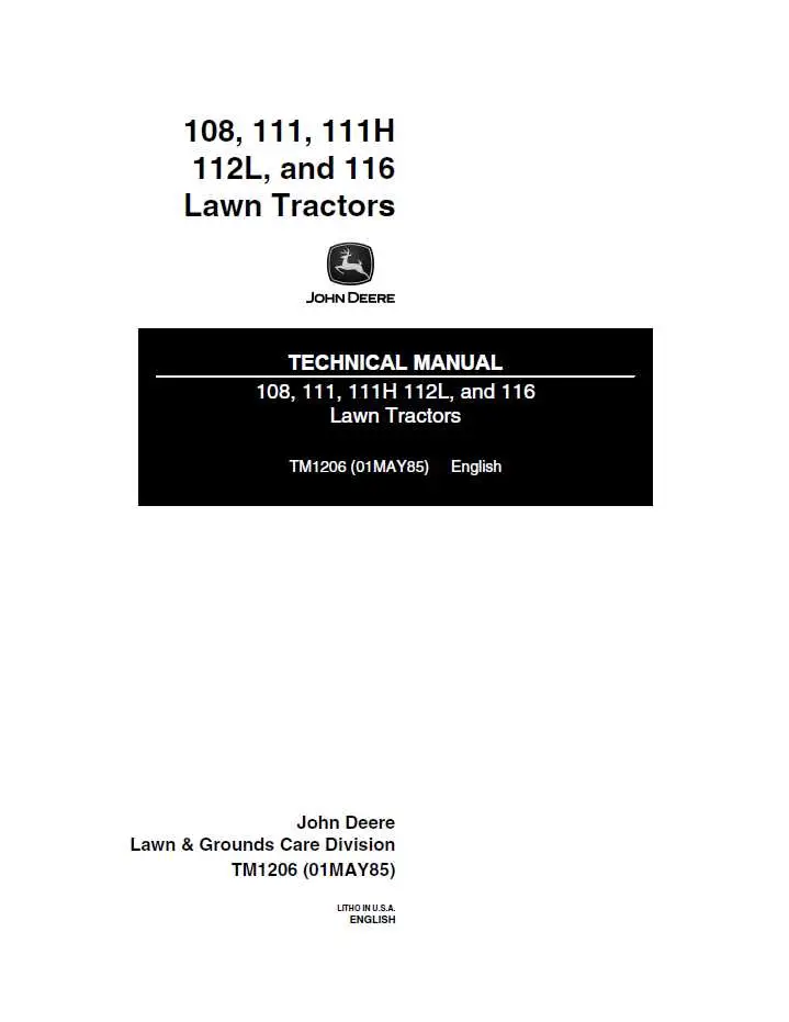 john deere 108 lawn tractor wiring diagram