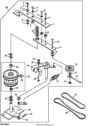 john deere 116 snowblower belt diagram