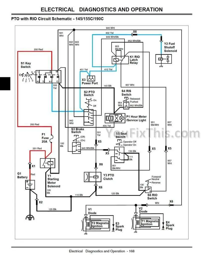 john deere 125 wiring diagram