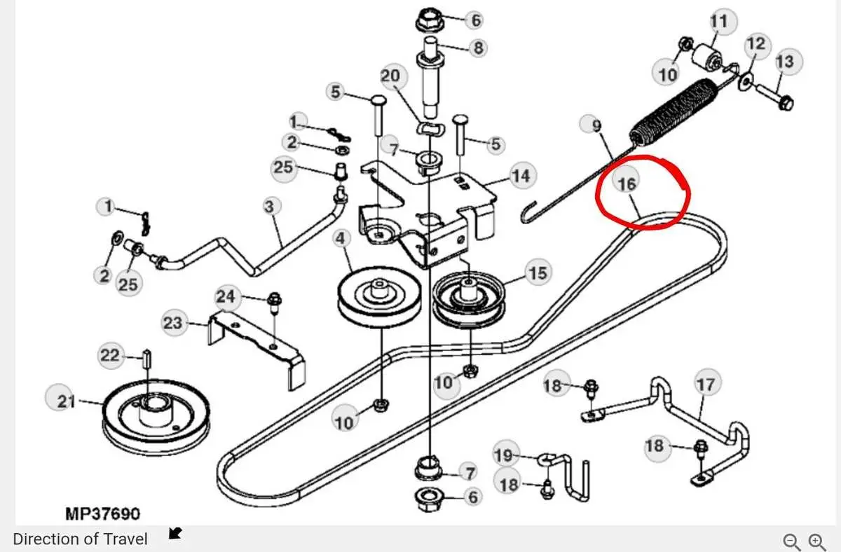 john deere 140 belt diagram