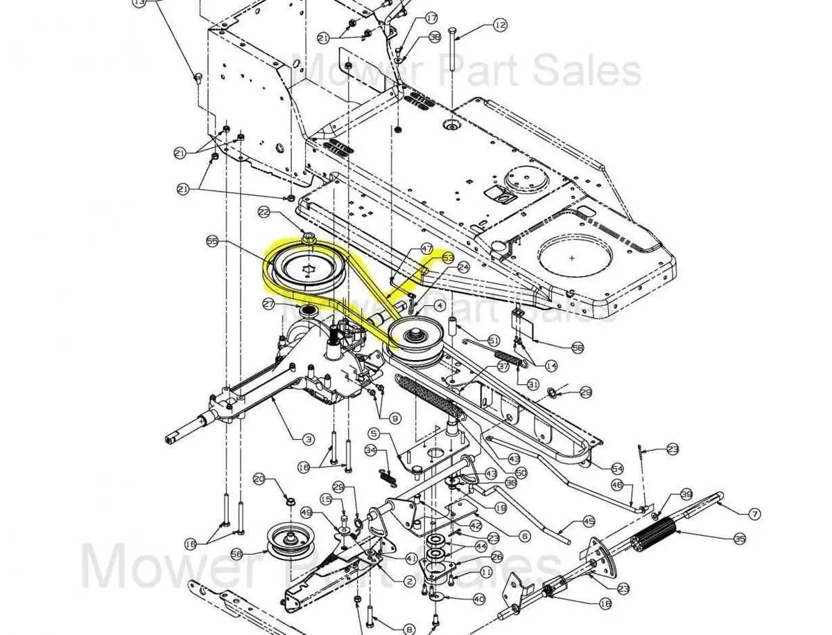 john deere 145 mower belt diagram