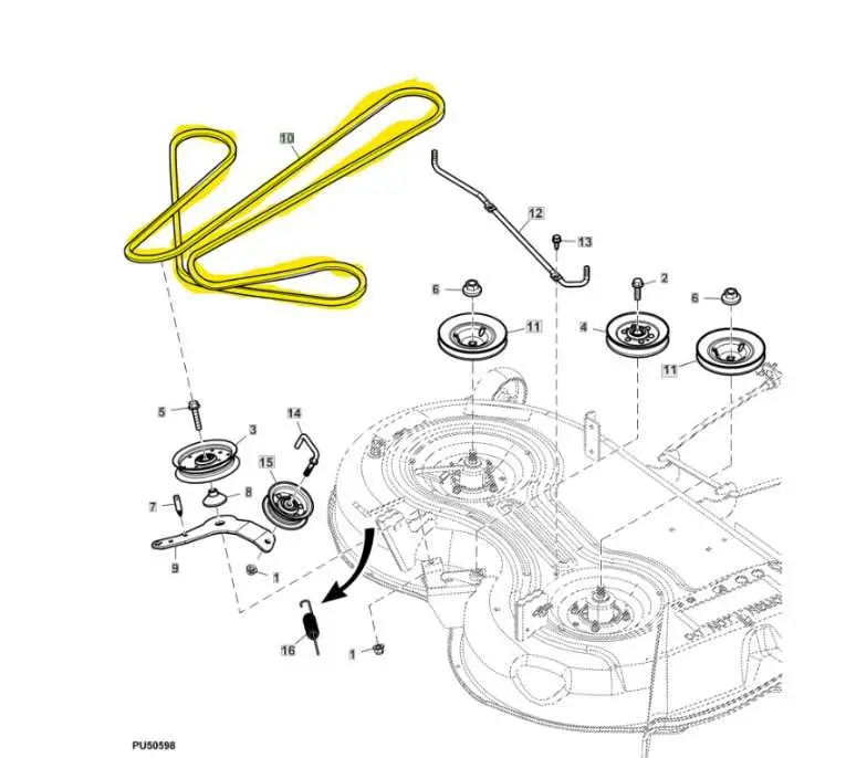 john deere 155c belt diagram