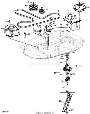 john deere 16 42s mower deck belt diagram