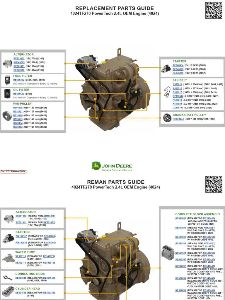john deere 2.4 belt diagram