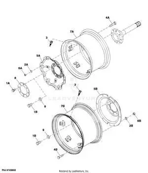john deere 2020 rear wheel parts diagram