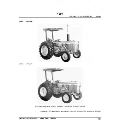 john deere 2040 steering parts diagram