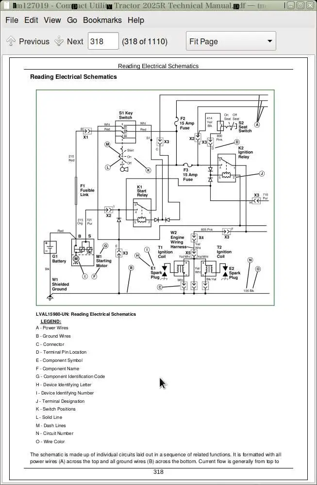 john deere 210 electrical diagram