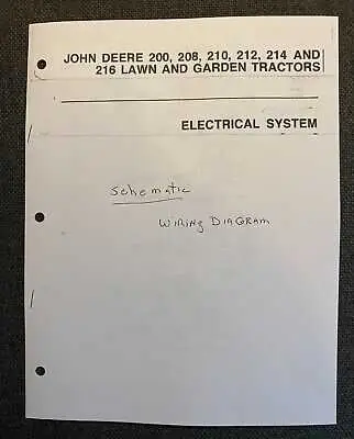 john deere 212 electrical diagram