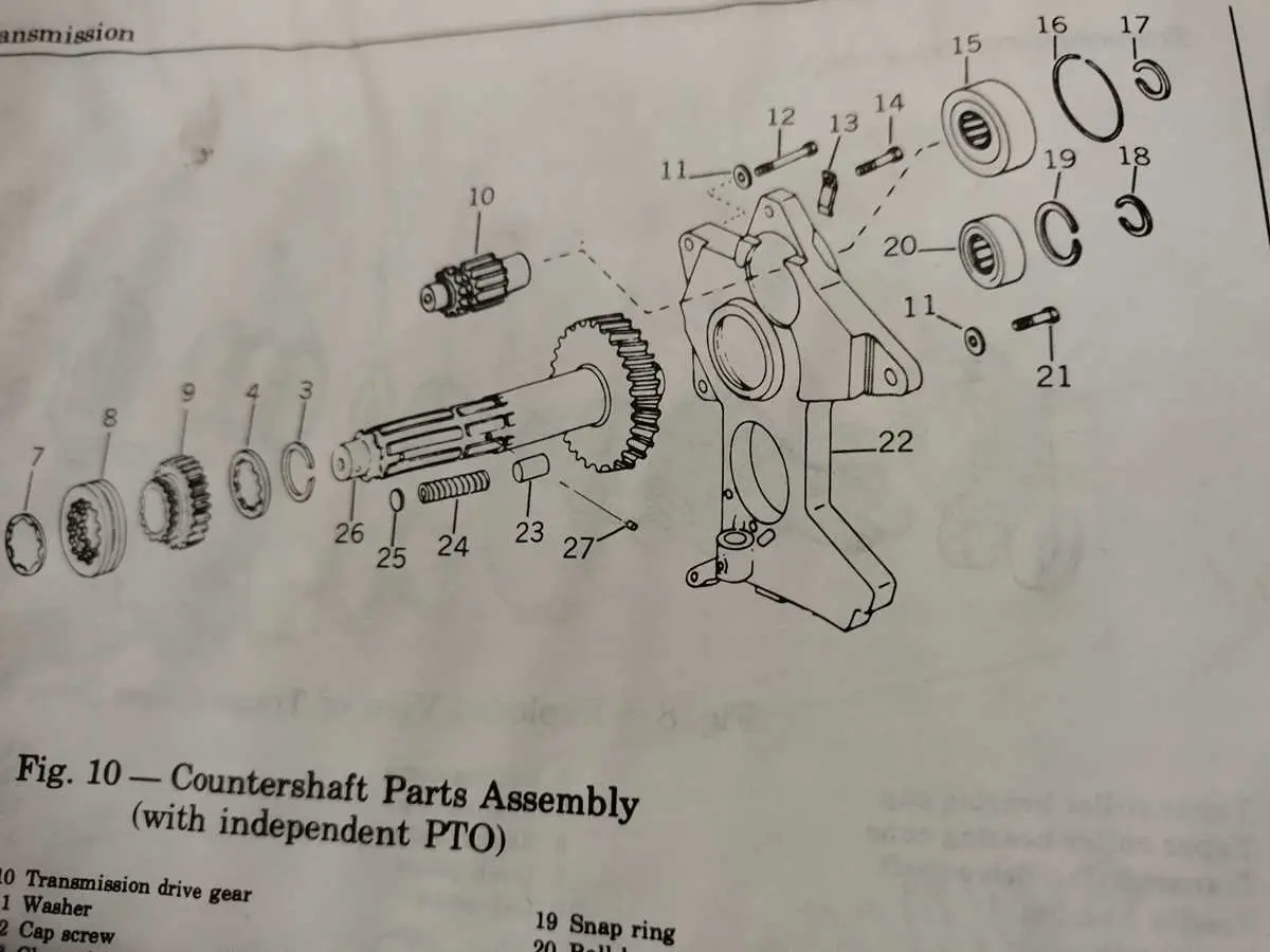 john deere 2240 pto housing tractor diagram