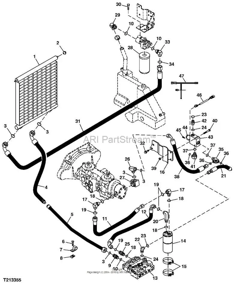 john deere 260 lawn tractor parts diagram